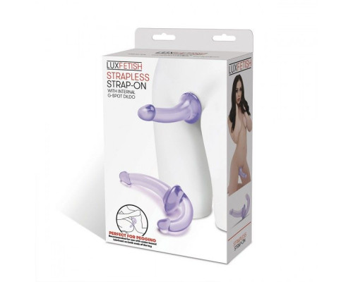 Заказать Фиолетовый безремневой страпон Strapless Strap-On