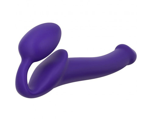 Заказать Фиолетовый безремневой страпон Silicone Bendable Strap-On - size S