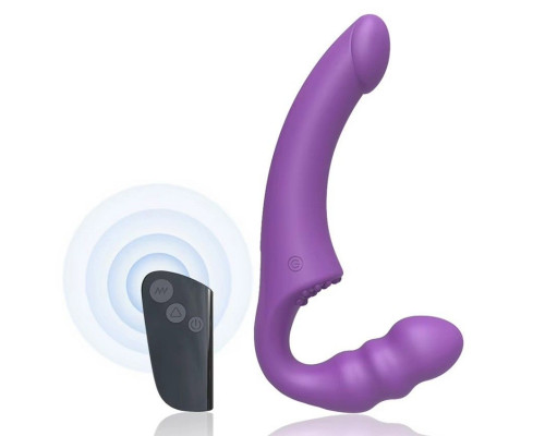 Заказать Фиолетовый безремневой страпон Straples Strap-On Dildo