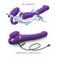 Заказать Фиолетовый безремневой вибрострапон Silicone Bendable Strap-On - size M