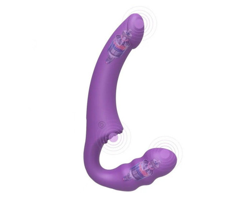 Заказать Фиолетовый безремневой страпон Straples Strap-On Dildo