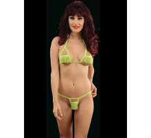 Салатовый комплект с бахромой