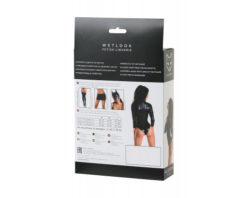 Заказать Сексуальное боди Alessia из материала с мокрым блеском