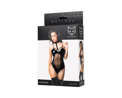 Боди Glossy Sherrie из wetlook-материала
