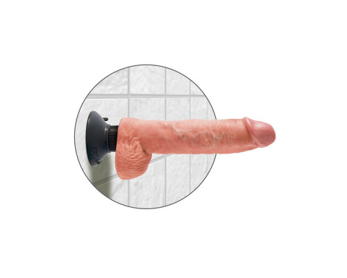 Заказать Телесный вибромассажер 10  Vibrating Cock with Balls - 25,4 см.