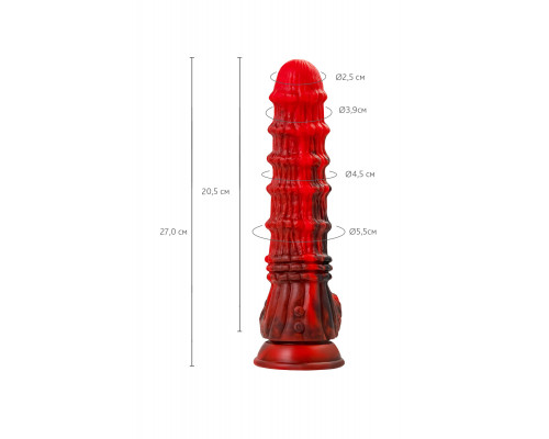 Силиконовый вибратор Monster Tops - 27 см.