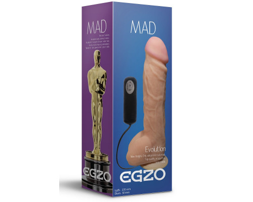 Заказать Телесный вибратор-реалистик Mad Oscar - 23,5 см.