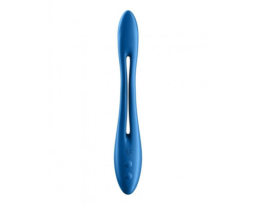Заказать Синий многофункциональный вибратор для пар Satisfyer Elastic Game