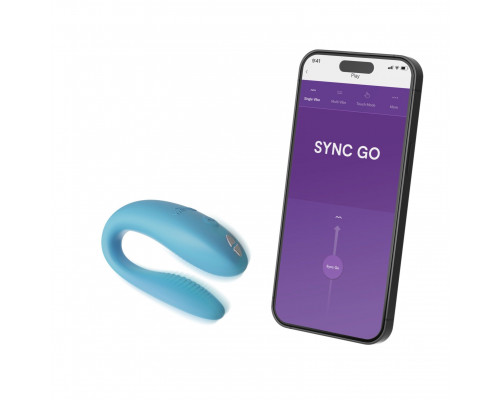 Заказать Бирюзовый вибромассажер для пар We-Vibe Sync Go