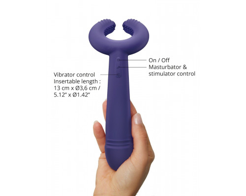 Заказать Темно-синий вибратор для пар Please Me Multi Vibrator