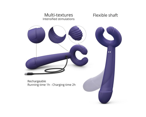 Заказать Темно-синий вибратор для пар Please Me Multi Vibrator