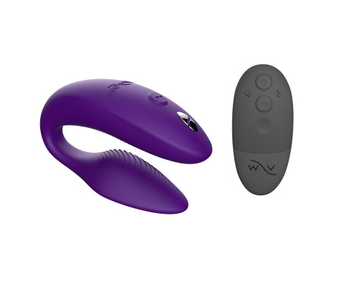Фиолетовый U-образный вибратор для пар We-Vibe Sync 2