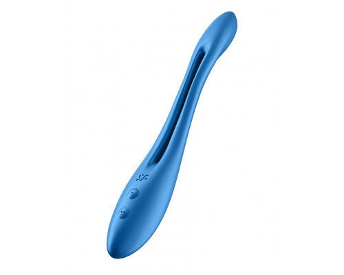 Заказать Синий многофункциональный вибратор для пар Satisfyer Elastic Game
