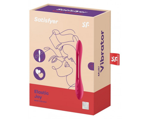 Заказать Красный многофункциональный вибратор для пар Satisfyer Elastic Joy