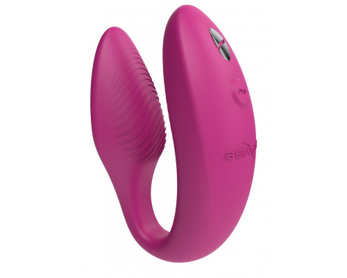 Розовый U-образный вибратор для пар We-Vibe Sync 2