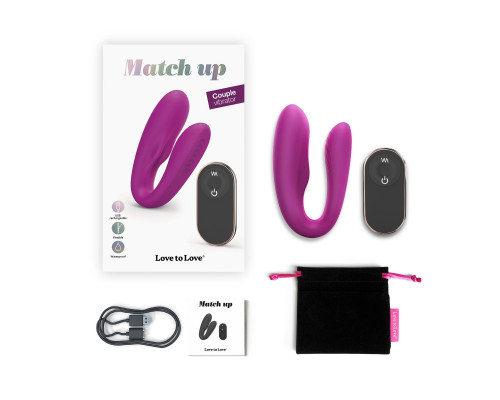 Заказать Лиловый вибратор для пар Match Up Couple Vibrator with Remote Control