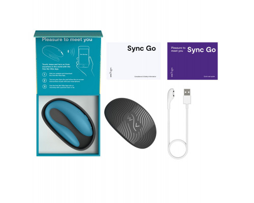 Заказать Бирюзовый вибромассажер для пар We-Vibe Sync Go
