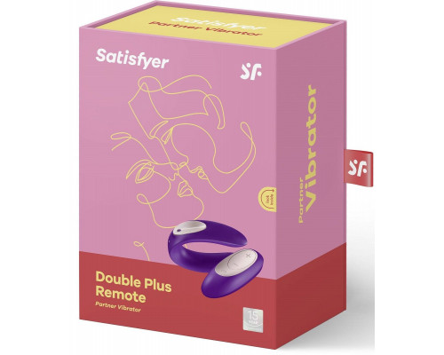 Заказать Фиолетовый вибратор для пар Satisfyer Double Plus Remote с пультом ДУ