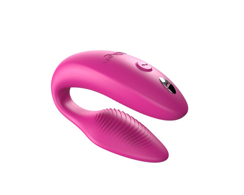 Розовый U-образный вибратор для пар We-Vibe Sync 2