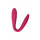 Заказать Бордовый многофункциональный вибратор Caberna