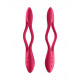 Заказать Красный многофункциональный вибратор для пар Satisfyer Elastic Joy