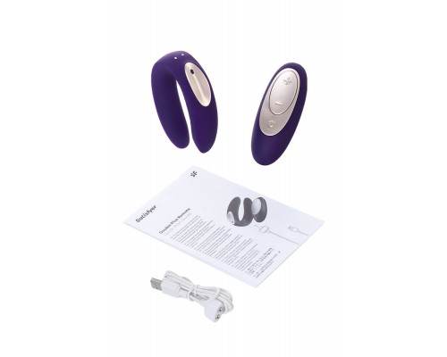 Заказать Фиолетовый вибратор для пар Satisfyer Double Plus Remote с пультом ДУ
