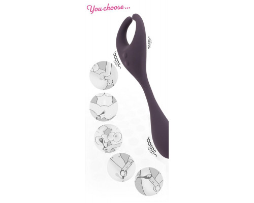 Заказать Фиолетовый универсальный вибратор Remote Controlled Couples Vibrator