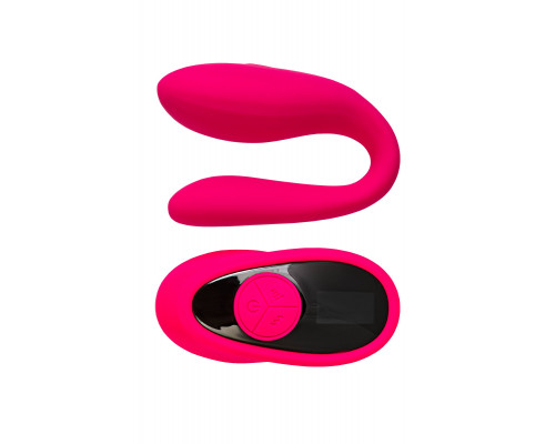 Розовый вибратор для пар Prawno с пультом ДУ