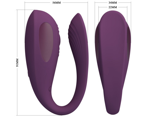 Фиолетовый вибратор для двоих Aari