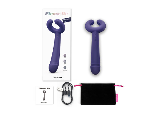 Заказать Темно-синий вибратор для пар Please Me Multi Vibrator