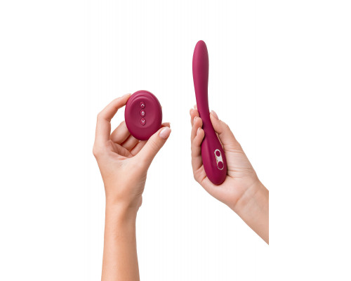 Заказать Бордовый многофункциональный вибратор Caberna