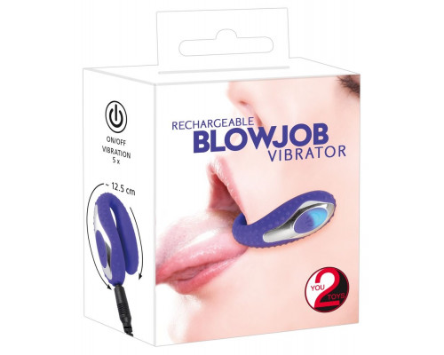 Фиолетовый вибратор для усиления ощущений от оральных ласк Blowjob
