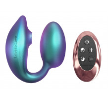 Бирюзовый вибратор для пар Wonderlover