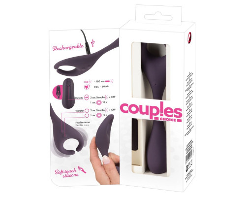 Заказать Фиолетовый универсальный вибратор Remote Controlled Couples Vibrator