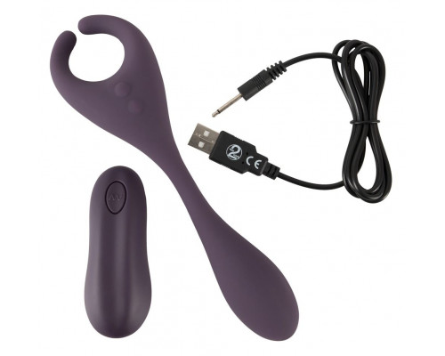 Заказать Фиолетовый универсальный вибратор Remote Controlled Couples Vibrator