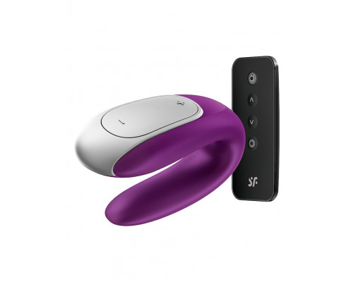 Заказать Фиолетовый вибромассажёр для пар Satisfyer Double Fun