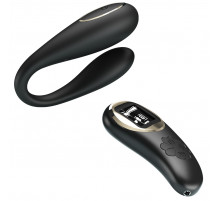 Черный вибромассажер для пар Nathan