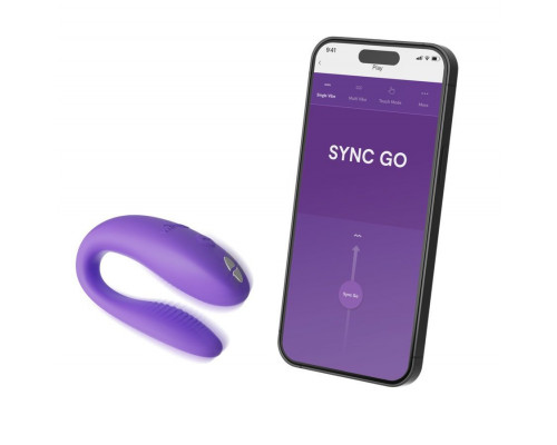 Заказать Фиолетовый вибромассажер для пар We-Vibe Sync Go
