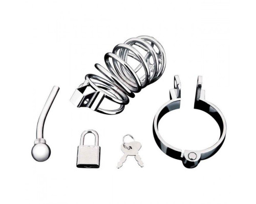 Заказать Серебристая клетка для члена Urethral Play Cage