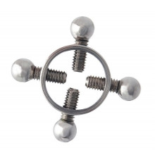 Серебристые зажимы для сосков на винтах