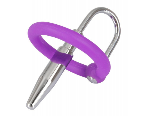 Заказать Уретральный плаг с силиконовым кольцом под головку Penis Plug