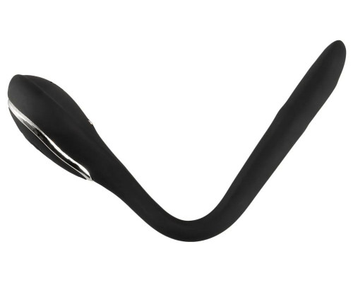 Заказать Черный гибкий уретральный стимулятор с вибрацией Vibrating Bendable Dilator - 13,5 см.