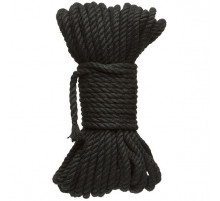 Черная верёвка для связывания и фиксации Bind Tie - 15,24 м.