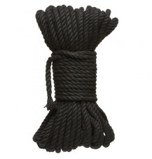 Черная верёвка для связывания и фиксации Bind Tie - 15,24 м.