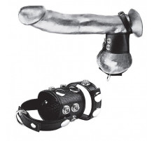Утяжка на пенис и мошонку Cock Ring With 1.5  Ball Stretcher And Optional Weight Ring