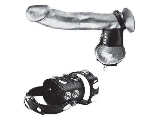 Заказать Утяжка на пенис и мошонку Cock Ring With 1.5  Ball Stretcher And Optional Weight Ring
