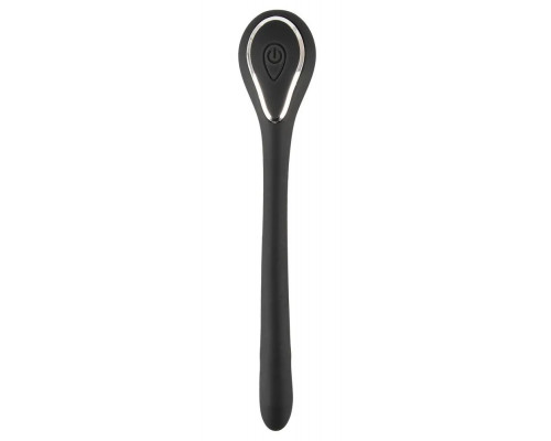 Заказать Черный гибкий уретральный стимулятор с вибрацией Vibrating Bendable Dilator - 13,5 см.