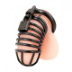 Заказать Черная металлическая клетка с замком Deluxe Chastity Cage
