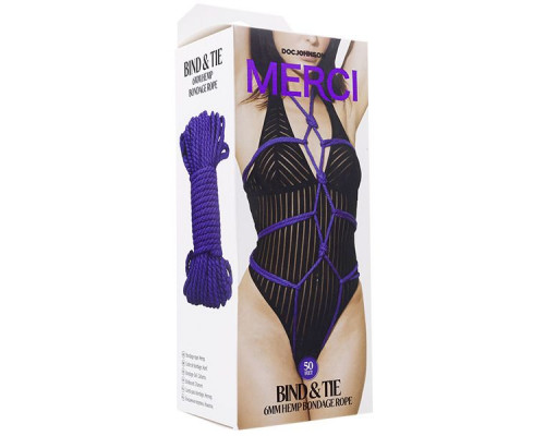 Заказать Фиолетовая верёвка для связывания и фиксации Bind Tie - 15,24 м.