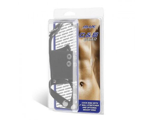 Заказать Кольцо на член и мошонку Cock Ring With 2  Ball Stretcher And Optional Weight Ring